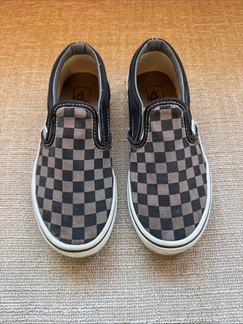 Vans Kids Classic Slip-On Checkerboard Sneakers size 1.5
